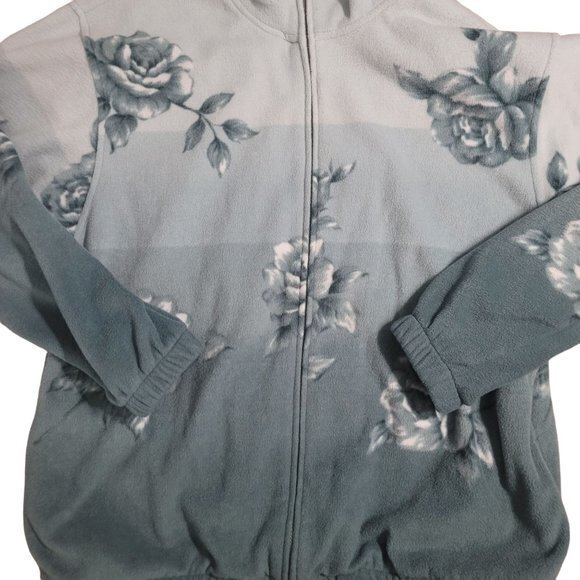 Alfred Dunner Vtg Size M Blue 1990S Grandma Style Streetwear Y2k Fleece Sweater - Picture 3 of 5